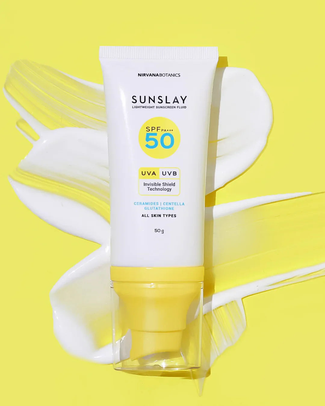 Nirvana Botanics | SunSlay Sunscreen Fluid SPF 50+++ | Best Price in Pakistan original skincare product Pakistan مرکزی تصویر