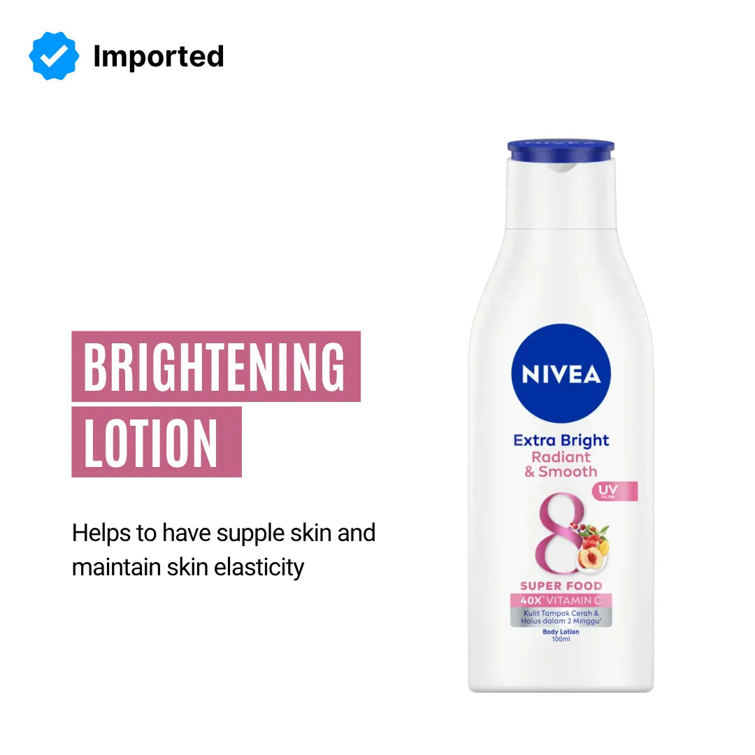 Nivea Extra Bright Radiant & Smooth Super Food Lotion | 100ml | Best Price in Pakistan original skincare product Pakistan