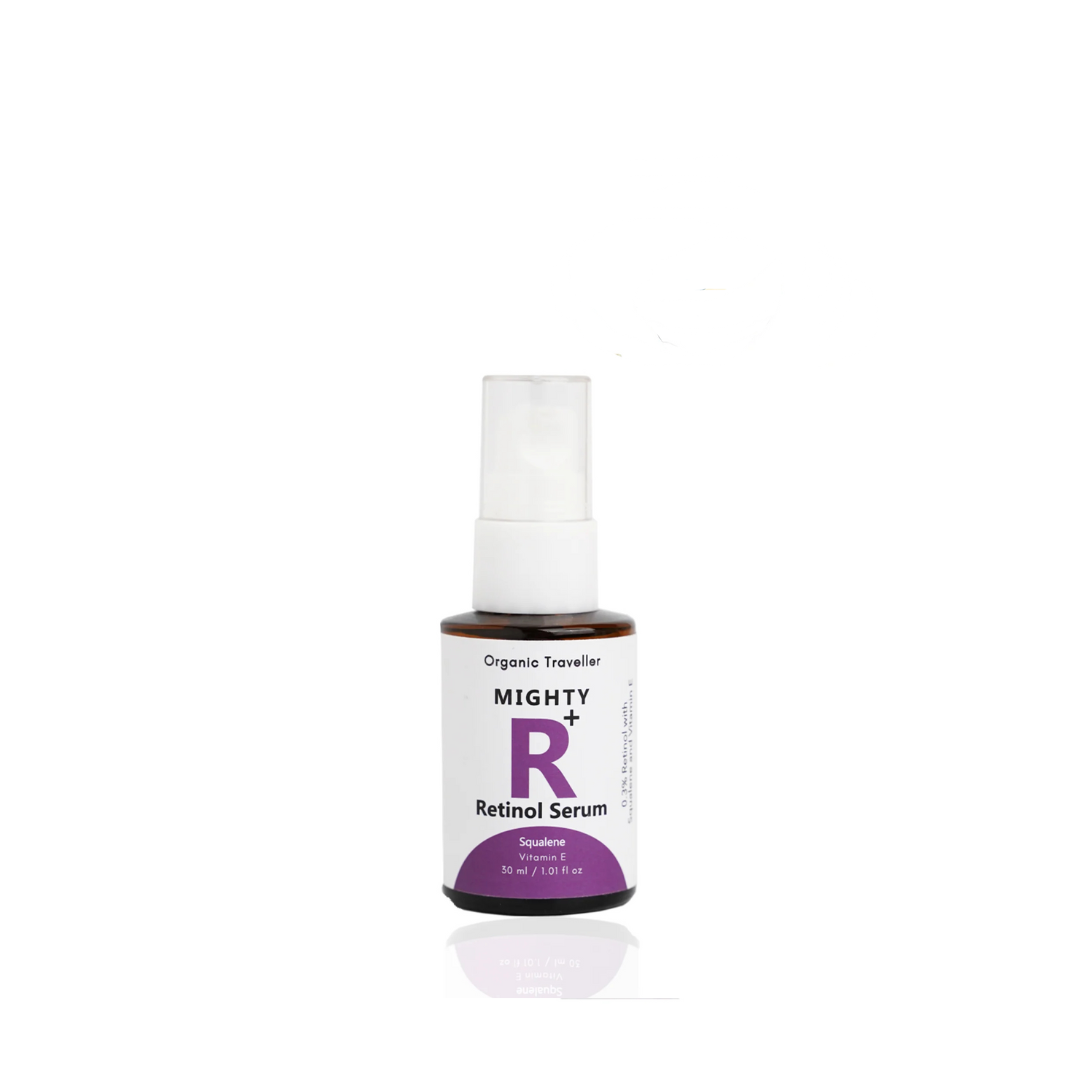 Organic Traveller | Mighty Retinol: Anti Ageing Serum | Best Price in Pakistan original skincare product Pakistan
