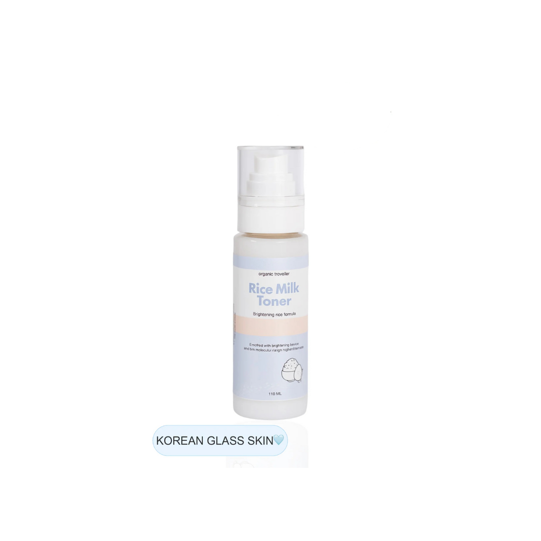 Organic Traveller | Rice Milk Toner: Brightening formula | Best Price in Pakistan original skincare product Pakistan مرکزی تصویر
