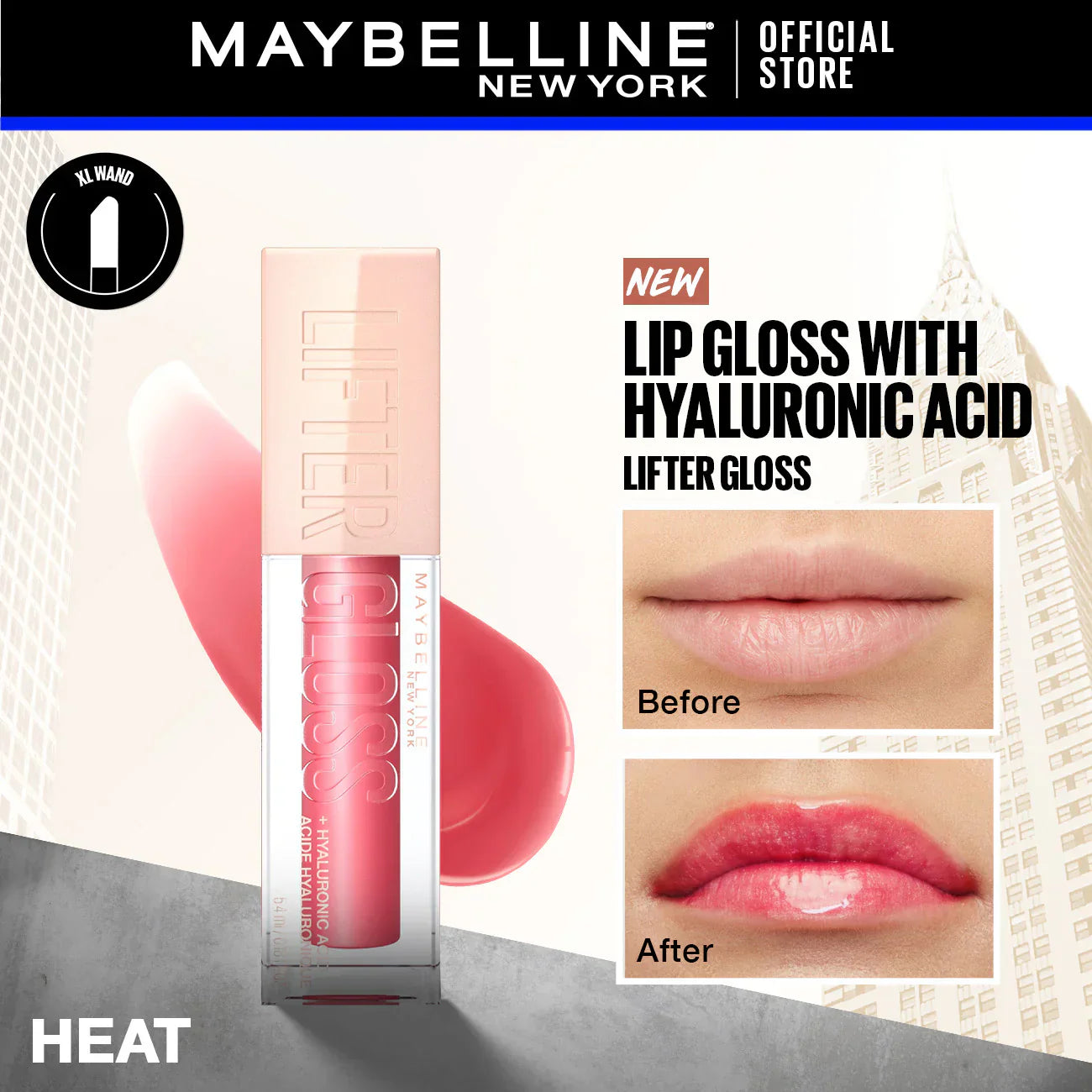Maybelline Lifter Shine Lip Gloss with Hyaluronic Acid | Best Price in Pakistan original skincare product Pakistan Main image