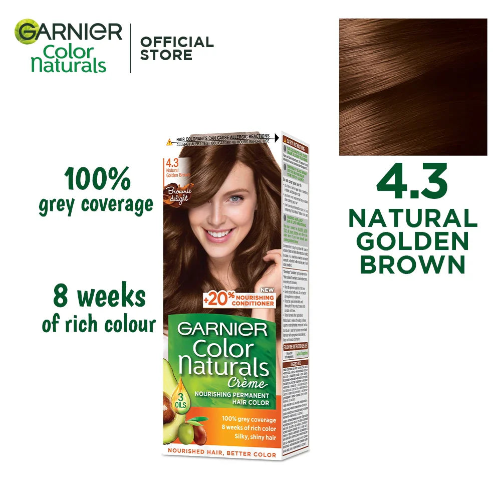 Garnier Color Naturals | 4.3 Natural Golden Brown | Best Price in Pakistan original skincare product Pakistan Main image