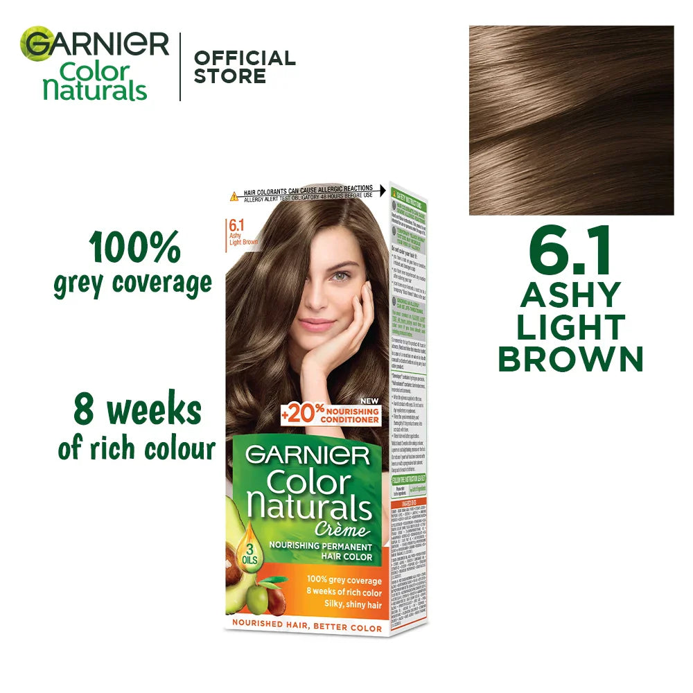 Garnier Color Naturals | 6.1 Ashy Light Brown | Best Price in Pakistan original skincare product Pakistan Main image