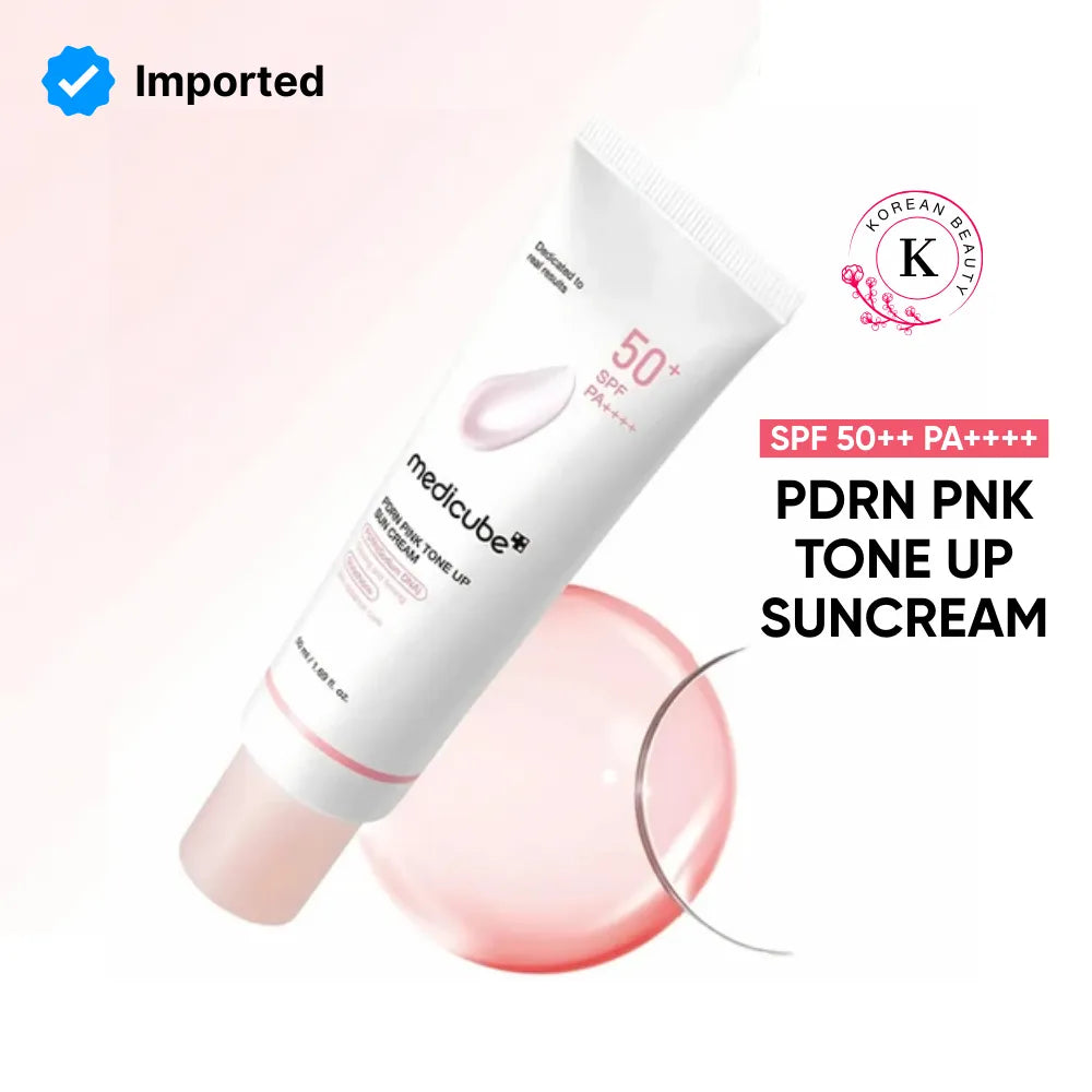 Medicube Pdrn Pink Tone Up Sun Cream | 50ml | Best Price in Pakistan original skincare product Pakistan