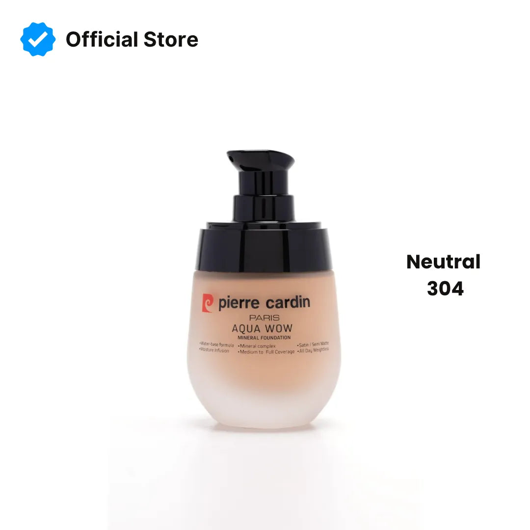 Pierre Cardin Aqua Wow Mineral Foundation | 32ml | Best Price in Pakistan original skincare product Pakistan