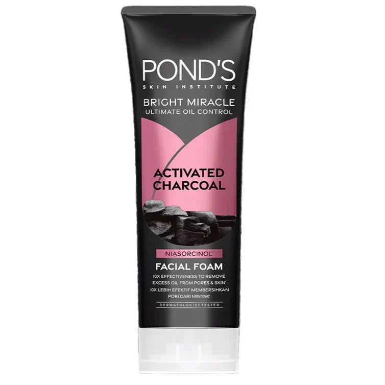 Ponds Facial Foam Bright Miracle Activated Charcoal 90G | Best Price in Pakistan original skincare product Pakistan Main image