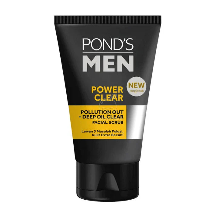 Ponds Men Facial Scrub Power Clear Pollution Out 100G | Best Price in Pakistan original skincare product Pakistan Main image