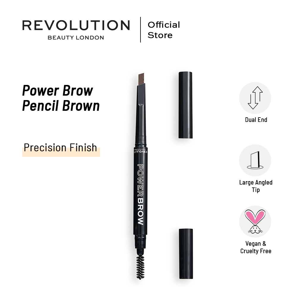 Relove By Revolution Power Brow Pencil Brown | Best Price in Pakistan original skincare product Pakistan مرکزی تصویر