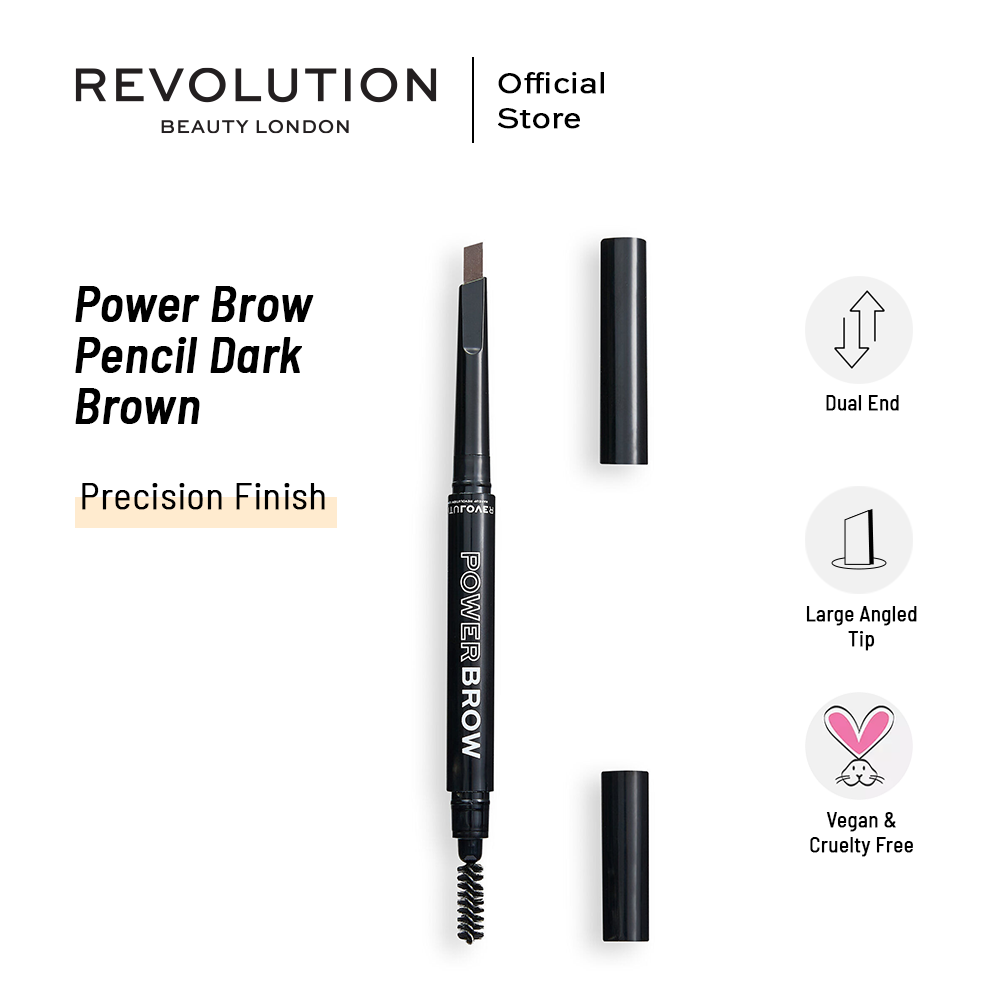 Relove By Revolution Power Brow Pencil Dark Brown | Best Price in Pakistan original skincare product Pakistan مرکزی تصویر