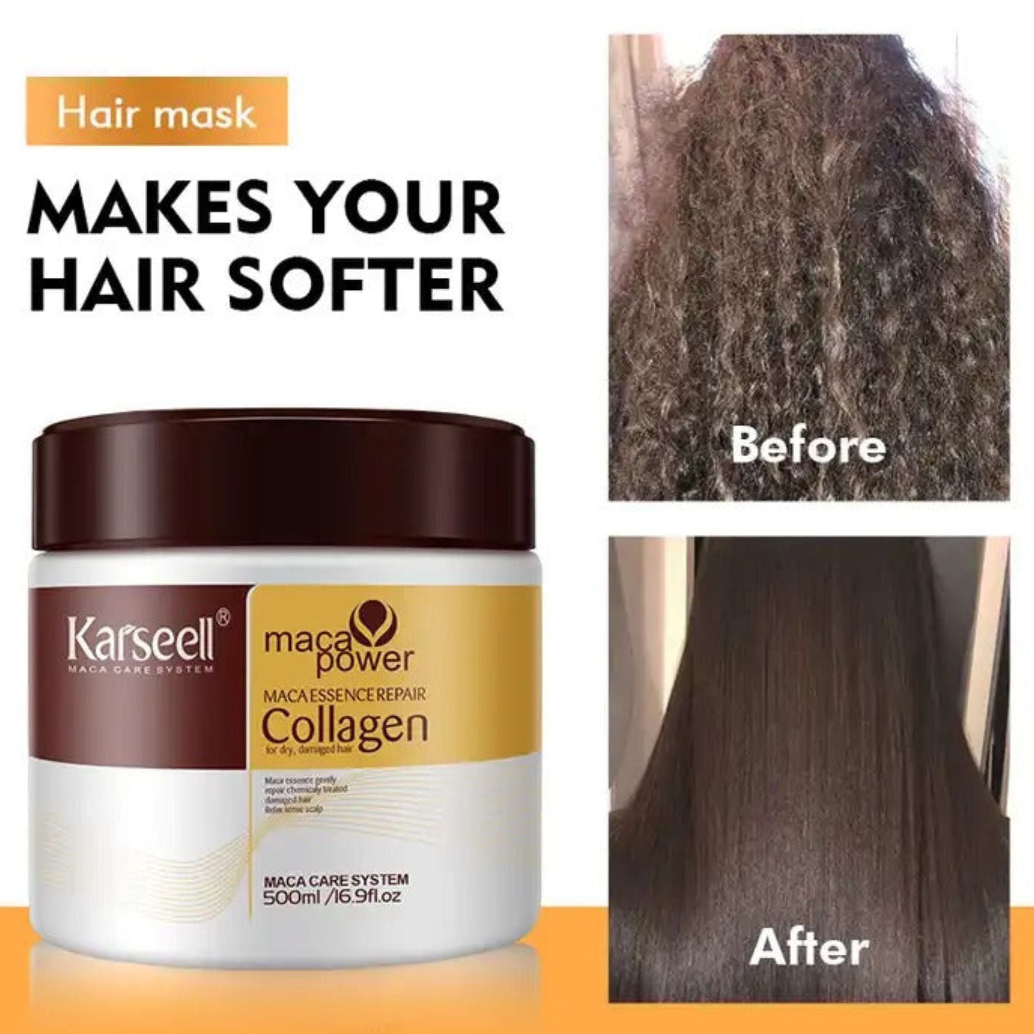 Karseell Collagen Hair Treatment Mask For Dry Damaged & All Hair Types - 500ml Secondary image
