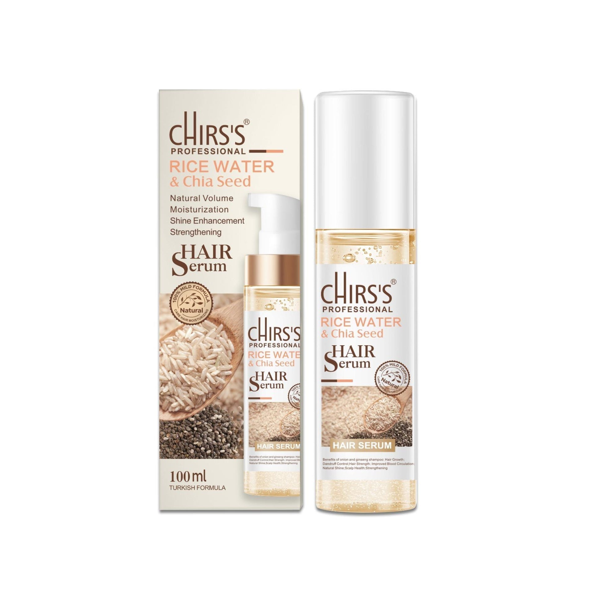 Chris's | Rice Water & Chia Seed Hair Serum | 100ml | Best Price in Pakistan original skincare product Pakistan Main image