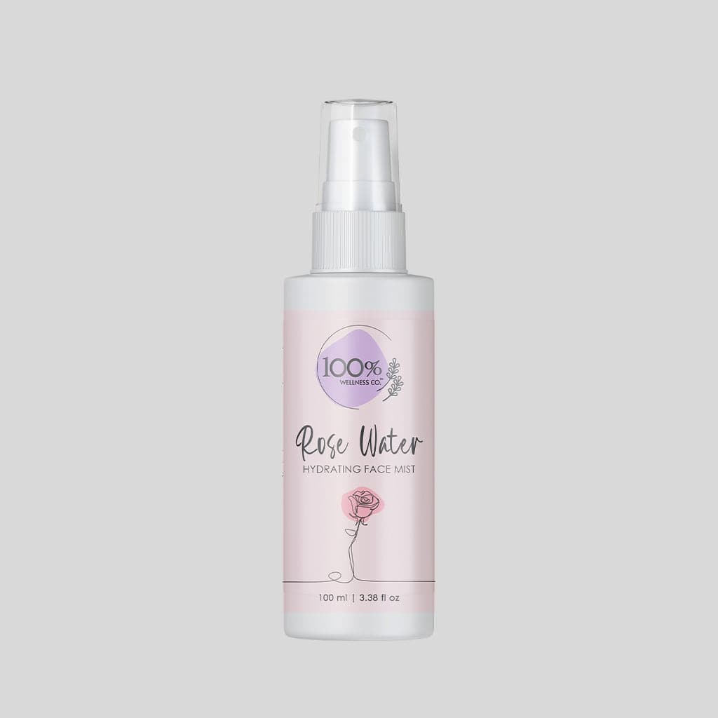 100% Wellness Co Rose Water Spray | Best Price in Pakistan original skincare product Pakistan مرکزی تصویر