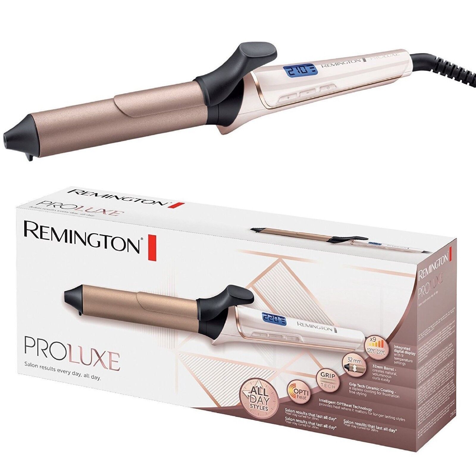 Remington | Proluxe Hair Curling 210 c 32MM Rose Gold Model No. CI9132 | Best Price in Pakistan original skincare product Pakistan
