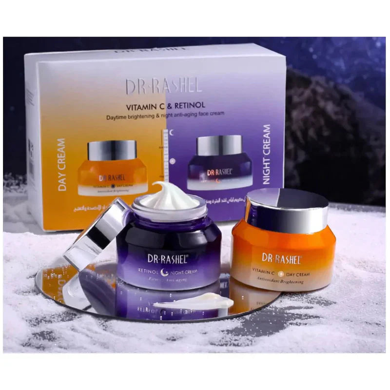 Dr Rashel Vitamin C Day & Retinol Night Cream Set 2X50G | Best Price in Pakistan original skincare product Pakistan Main image