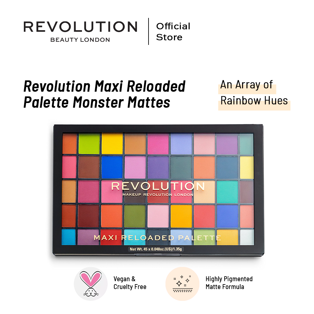 Makeup Revolution Maxi Reloaded Palette Monster Mattes | Best Price in Pakistan original skincare product Pakistan Main image