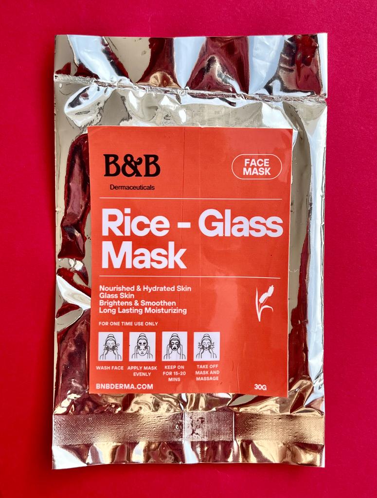 B&B Derma | Rice-Glass Sheet Mask | Best Price in Pakistan original skincare product Pakistan