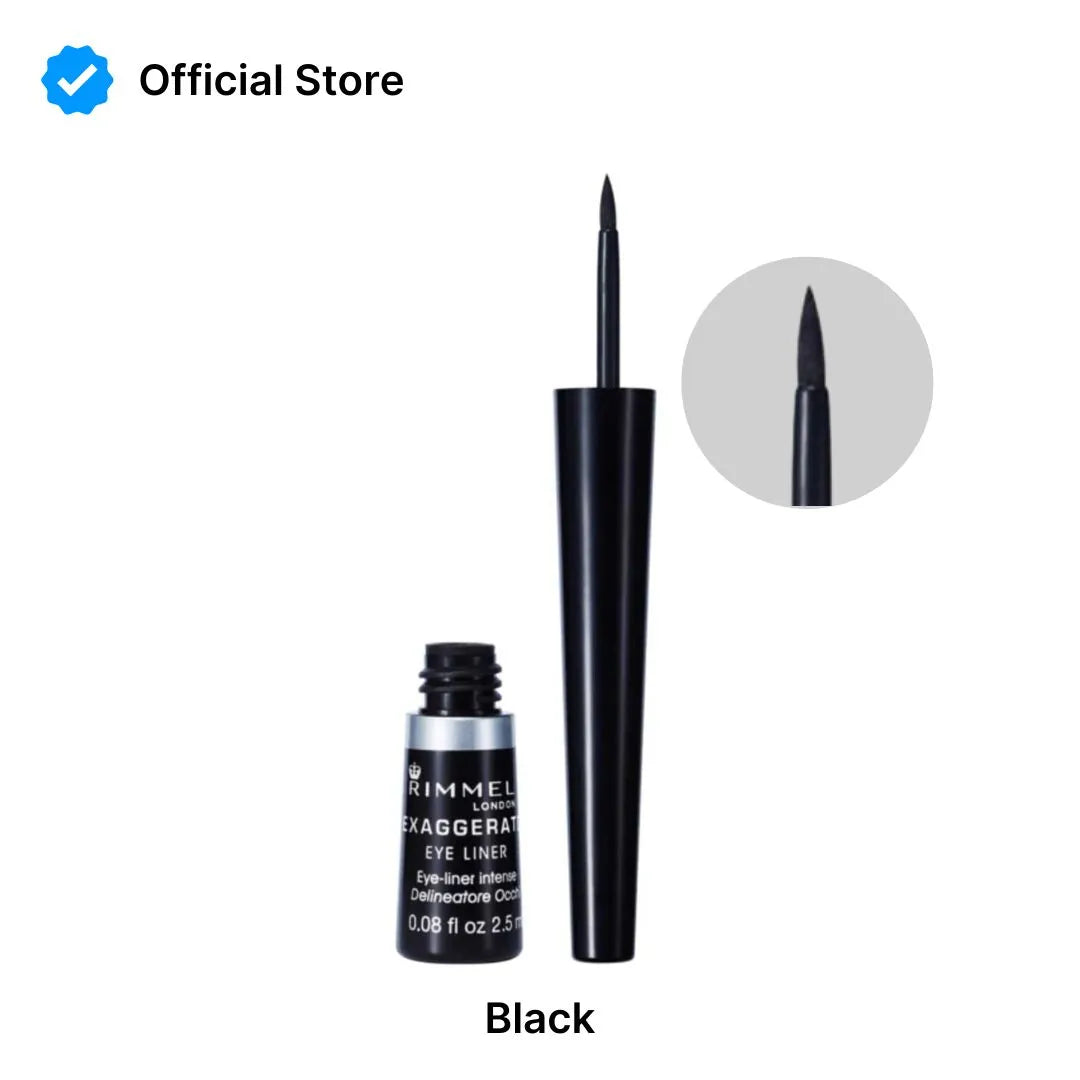 Rimmel Exaggerate Liquid Eyeliner | Black | Best Price in Pakistan original skincare product Pakistan Main image