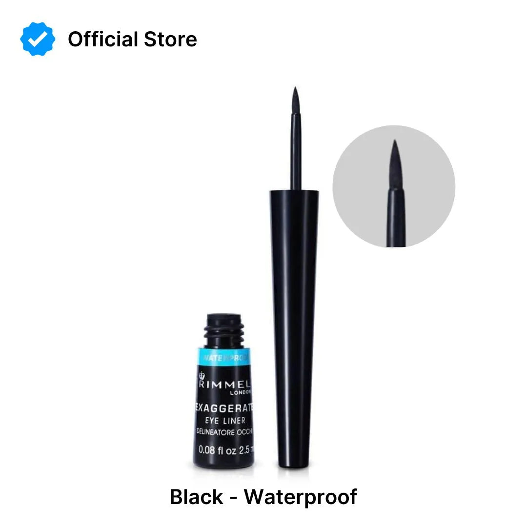 Rimmel Exaggerate Waterproof Liquid Eyeliner | Black | Best Price in Pakistan original skincare product Pakistan