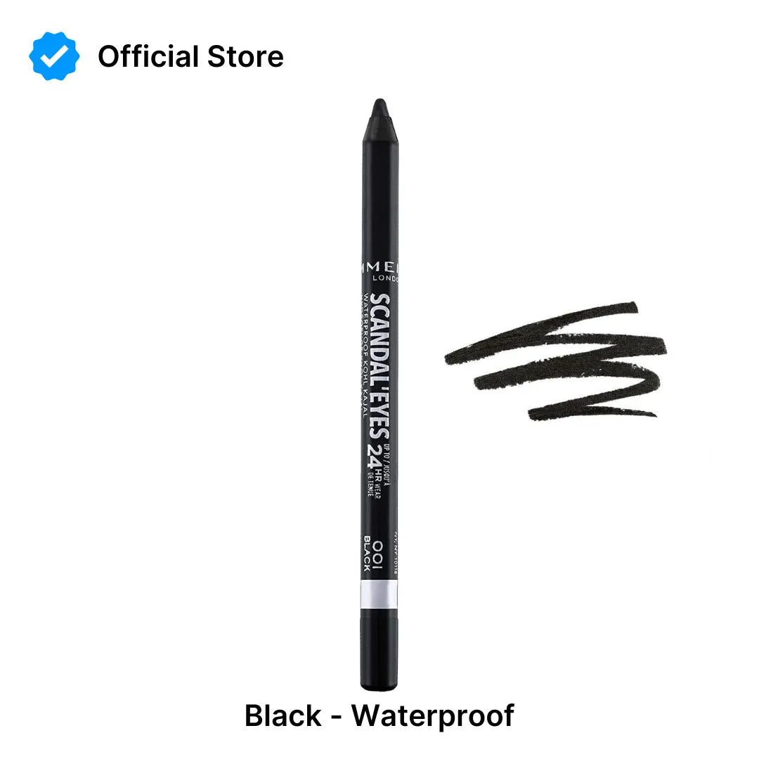 Rimmel Scandal Eyes Waterproof Kohl Kajal Liner | Black | Best Price in Pakistan original skincare product Pakistan Main image