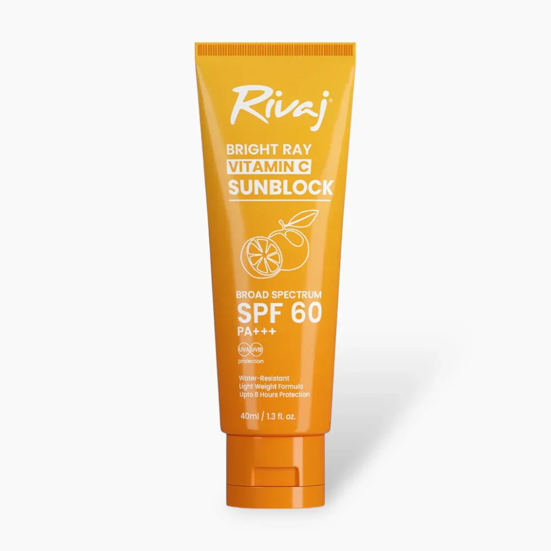 Rivaj | Bright Ray Vitamin C Sunblock SPF 60 PA++ | Best Price in Pakistan original skincare product Pakistan Main image