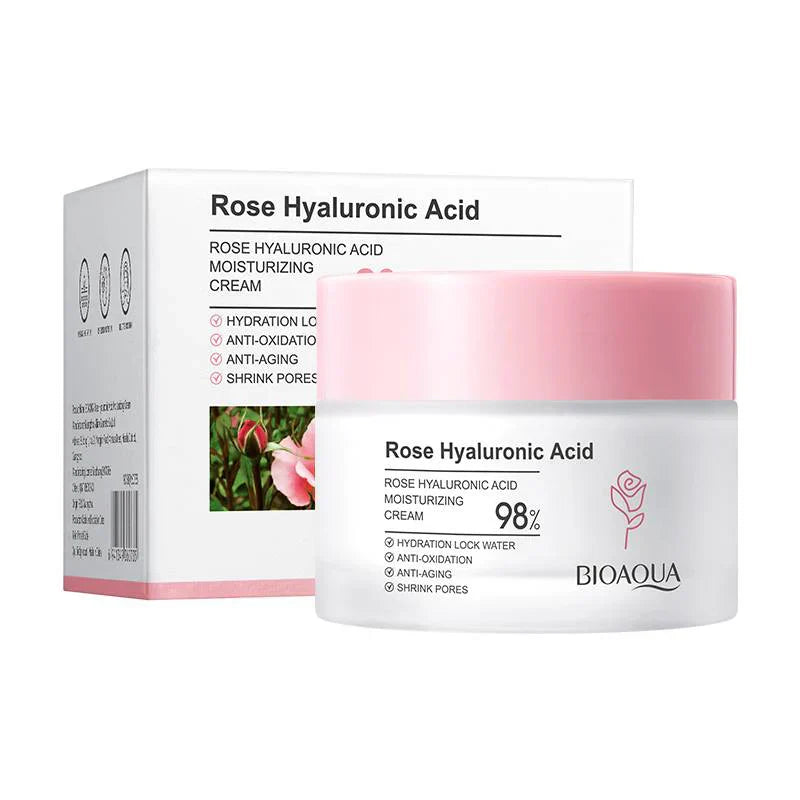 Bioaqua Rose Hyaluronic Acid Moisturizing Cream 50G | Best Price in Pakistan original skincare product Pakistan