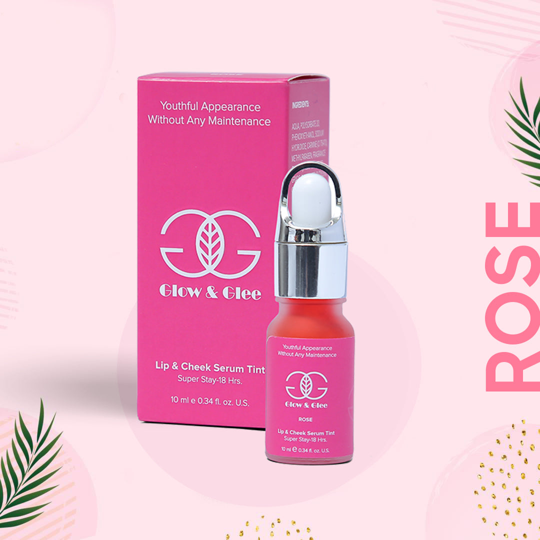 Glow & Glee Lip & Cheek Serum Tint Rose 10ml | Best Price in Pakistan original skincare product Pakistan Main image