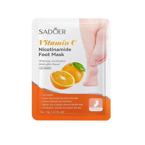 Sadoer | 5 in 1 Nourish Vitamin C Nicotinamide Foot Mask | 35G | Best Price in Pakistan original skincare product Pakistan