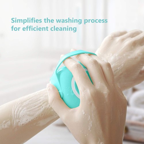 Silicone Bath & Body Shower Brush with Liquid Soap Dispenser (Random Color) Main image