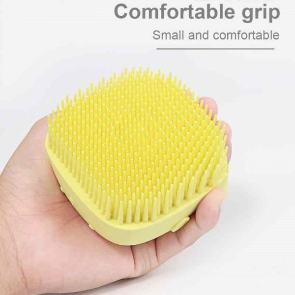 Silicone Bath & Body Shower Brush with Liquid Soap Dispenser (Random Color) Secondary image