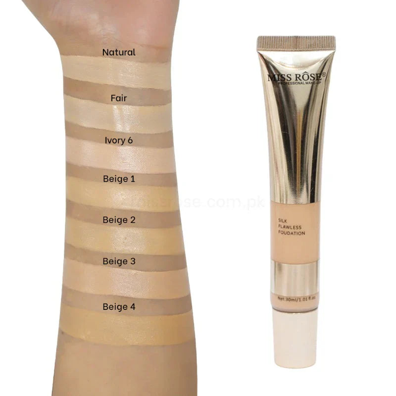Miss Rose | Silk Flawless Foundation | 30Ml | Best Price in Pakistan original skincare product Pakistan