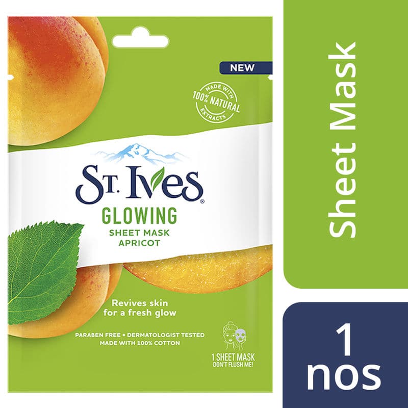 St. Ives Glowing Sheet Mask Apricot 23 Ml | Best Price in Pakistan original skincare product Pakistan