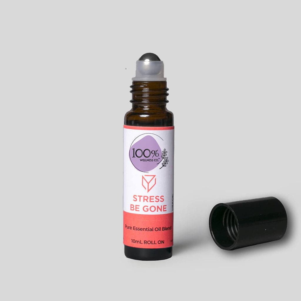 100% Wellness Co Stress Be Gone Essential Oil Roll-on Blend | Best Price in Pakistan original skincare product Pakistan