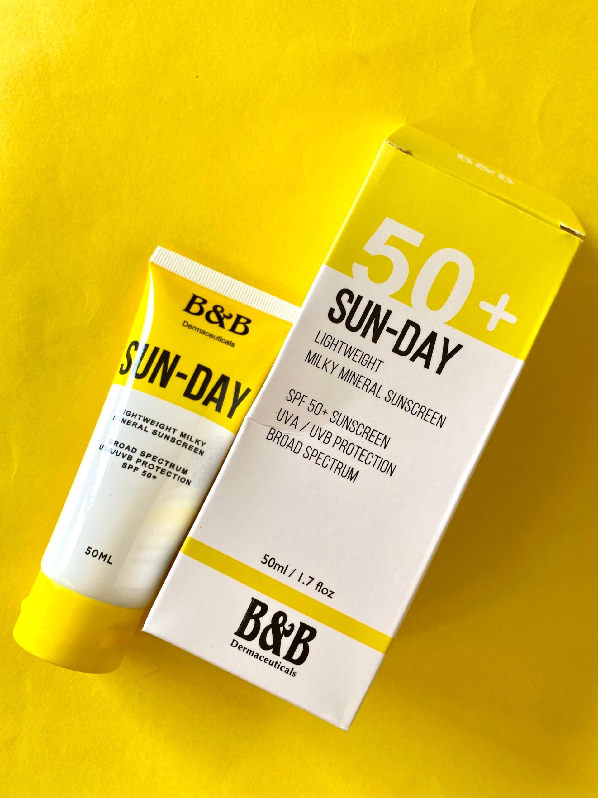 B&B Derma | Sun-Day Milky Mineral Sunscreen | Best Price in Pakistan original skincare product Pakistan