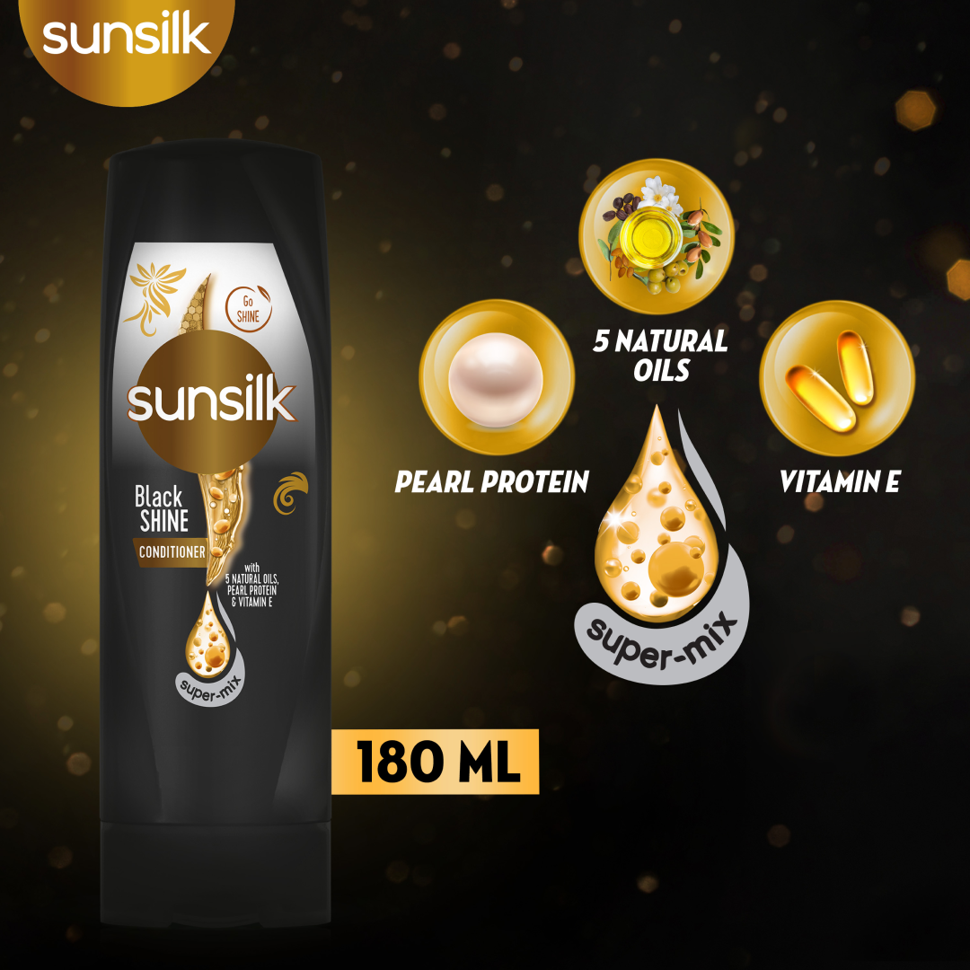 Sunsilk Black Shine Conditioner | 180ML | Best Price in Pakistan original skincare product Pakistan مرکزی تصویر