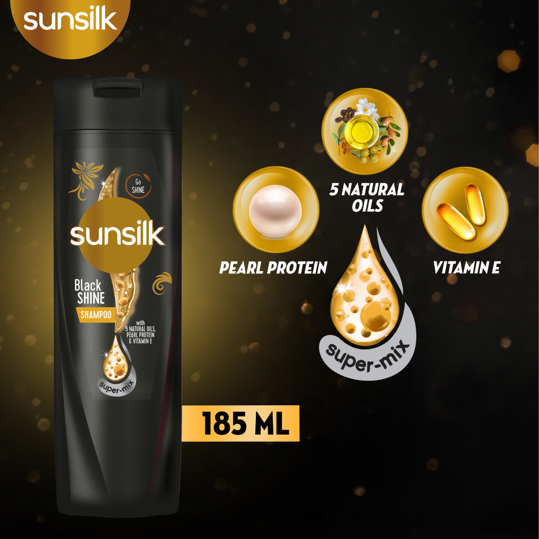 Sunsilk Black Shine Shampoo | 185ML | Best Price in Pakistan original skincare product Pakistan