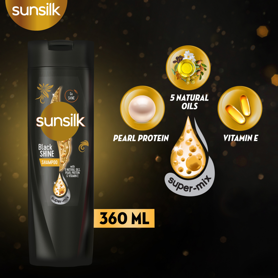 Sunsilk Black Shine Shampoo | 360ML | Best Price in Pakistan original skincare product Pakistan