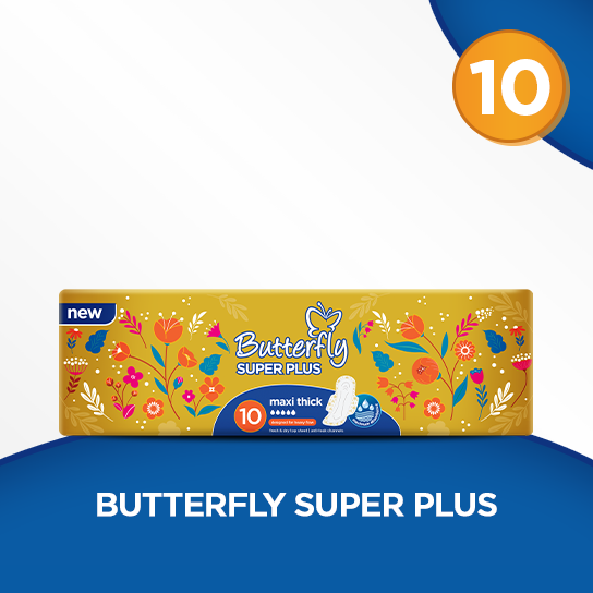 Butterfly Super Plus Maxi Thick Long 10 Pcs | Best Price in Pakistan original skincare product Pakistan