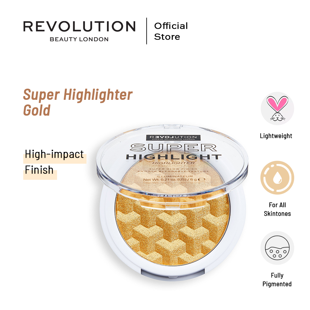 Relove By Revolution Super Highlighter Gold | Best Price in Pakistan original skincare product Pakistan مرکزی تصویر