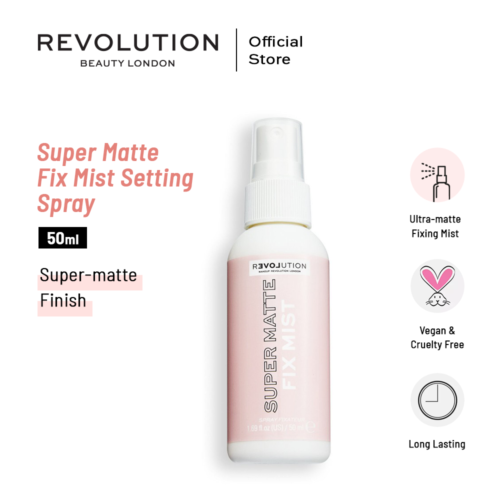 Relove By Revolution Super Matte Fix Mist Setting Spray 50ml | Best Price in Pakistan original skincare product Pakistan Main image