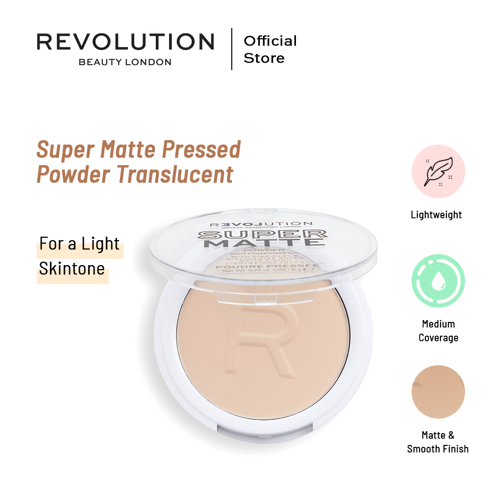 Makeup Revolution Relove Super Matte Pressed Powder Translucent | Best Price in Pakistan original skincare product Pakistan Main image