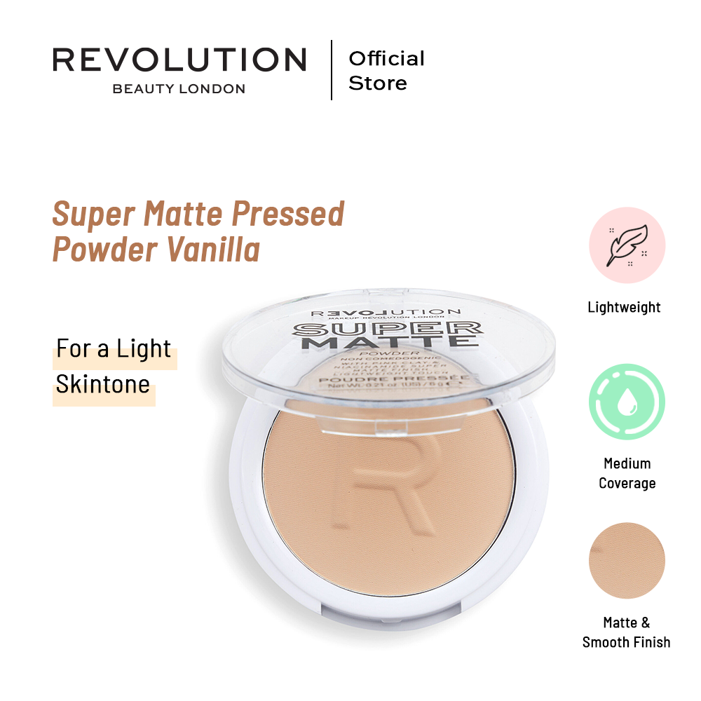 Revolution Relove Super Matte Pressed Powder Vanilla | Best Price in Pakistan original skincare product Pakistan مرکزی تصویر