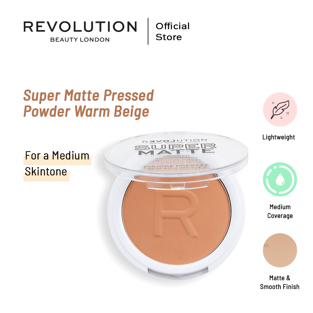 Revolution Relove Super Matte Pressed Powder Warm Beige | Best Price in Pakistan original skincare product Pakistan