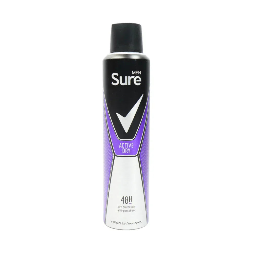 Sure A/P Spray Men Active Dry 200Ml | Best Price in Pakistan original skincare product Pakistan مرکزی تصویر