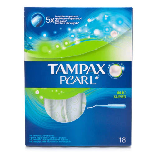 Tampax | Pearl Super 18s | Best Price in Pakistan original skincare product Pakistan مرکزی تصویر