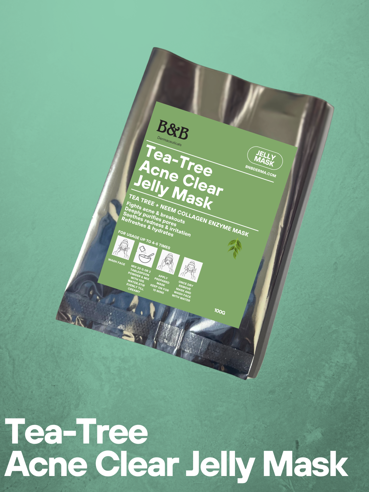 B&B Derma | Tea-Tree Acne Clear Jelly Mask | Best Price in Pakistan original skincare product Pakistan Main image