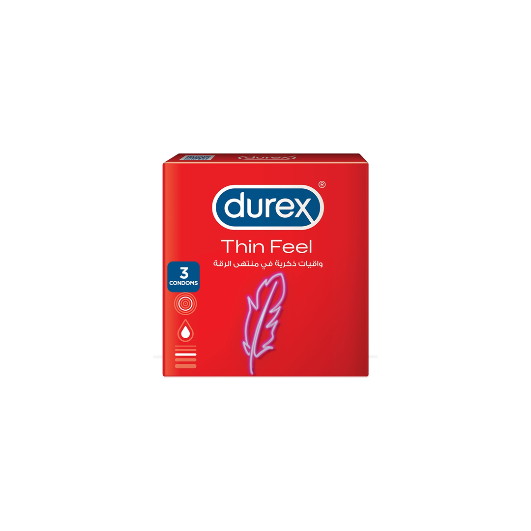 Durex Thin Feel Condoms 3 Pieces | Best Price in Pakistan original skincare product Pakistan مرکزی تصویر