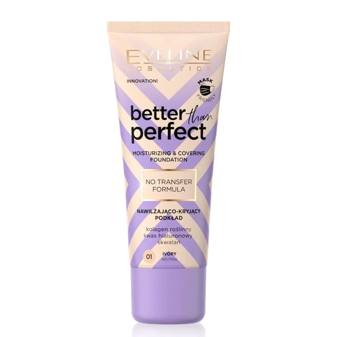 Eveline Better Than Perfect Moisturising & Covering Foundation | 01 Ivory | Best Price in Pakistan original skincare product Pakistan