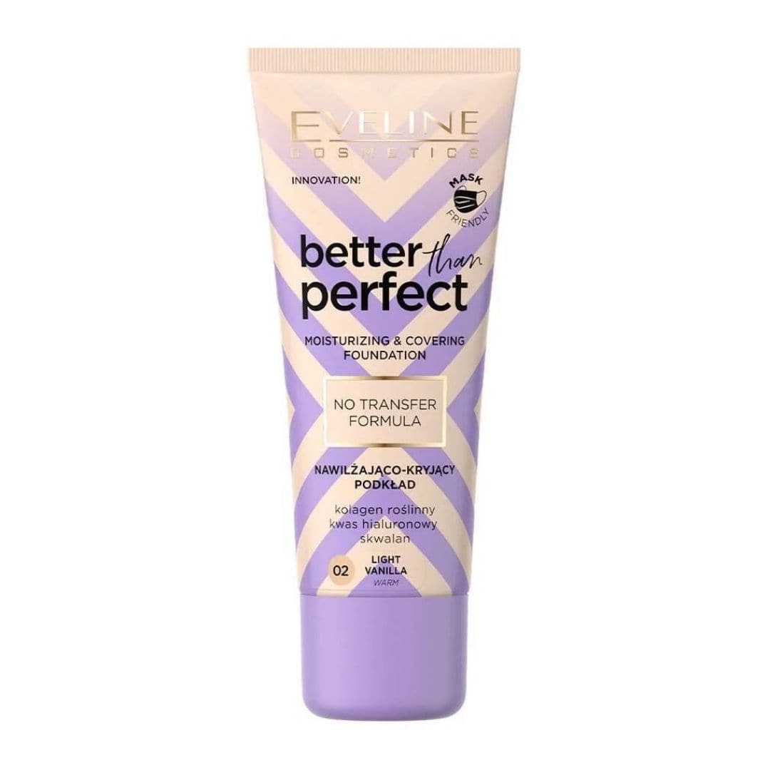 Eveline Better Than Perfect Moisturizing & Covering Foundation | 02 Light Vanilla Warm | Best Price in Pakistan original skincare product Pakistan