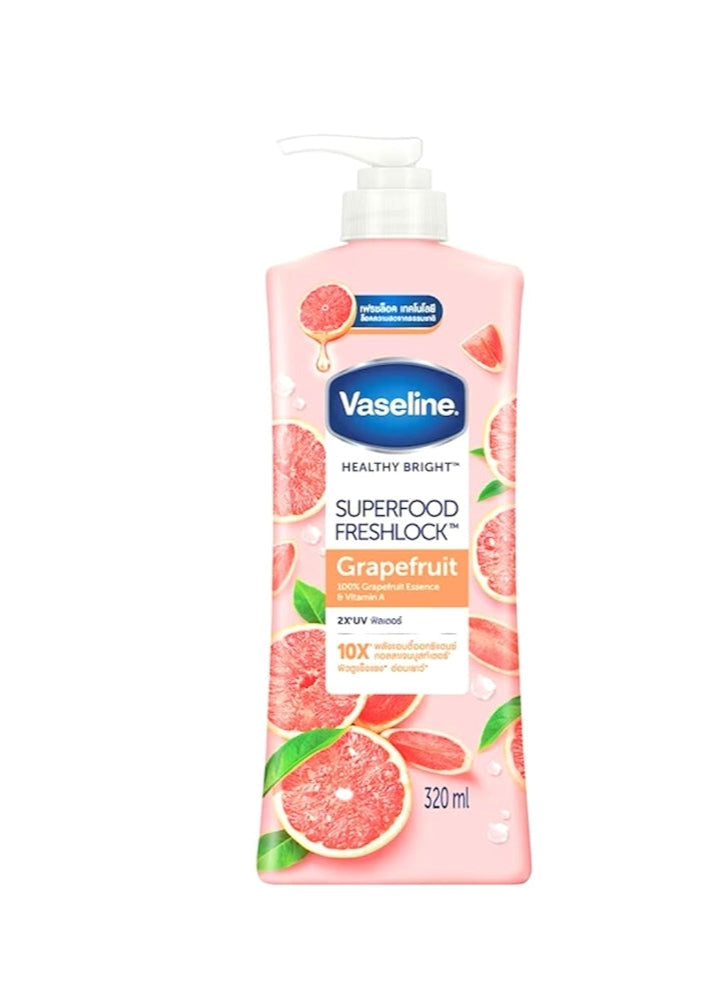Vaseline Body Lotion Healthy Bright Super Food Fresh Lock Grapfruit (Pump) | Best Price in Pakistan original skincare product Pakistan Main image