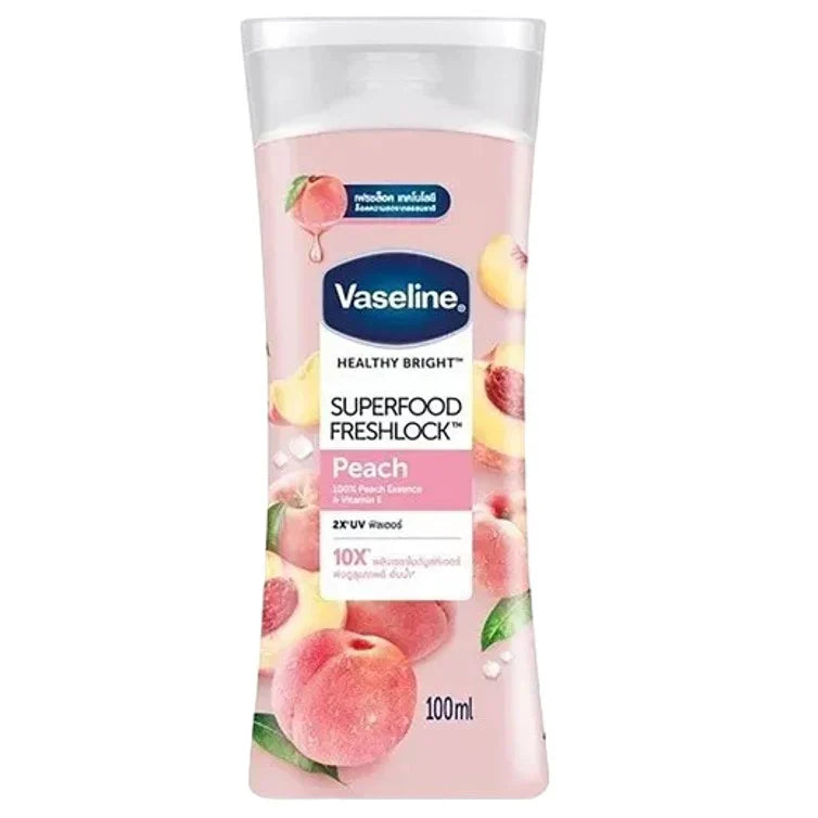 Vaseline | Body Lotion Healthy Bright Super Food Fresh Lock Peach 100Ml | Best Price in Pakistan original skincare product Pakistan